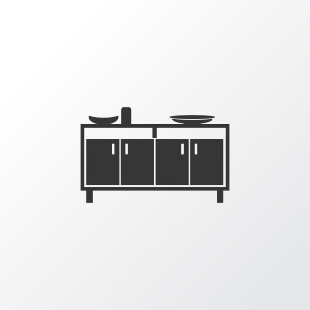餐具柜图标象征优质隔离图片下载