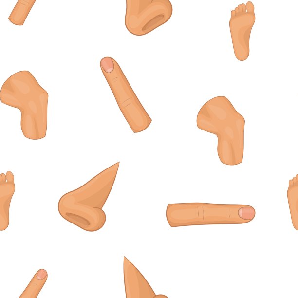 身体的外部部分图案卡通风格图片下载