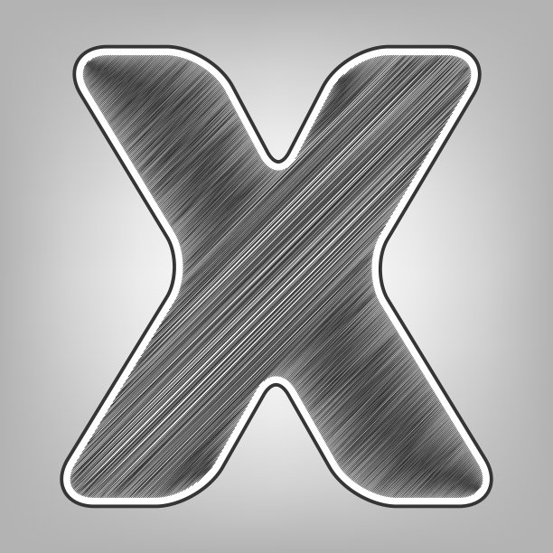 字母X符号设计模板元素图片下载