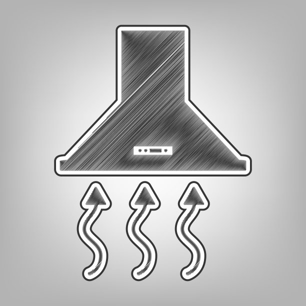 排烟罩、抽油烟机、厨房通风标志图片下载