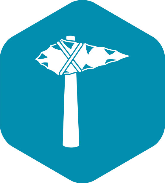 古朴的铁锤图标风格图片下载