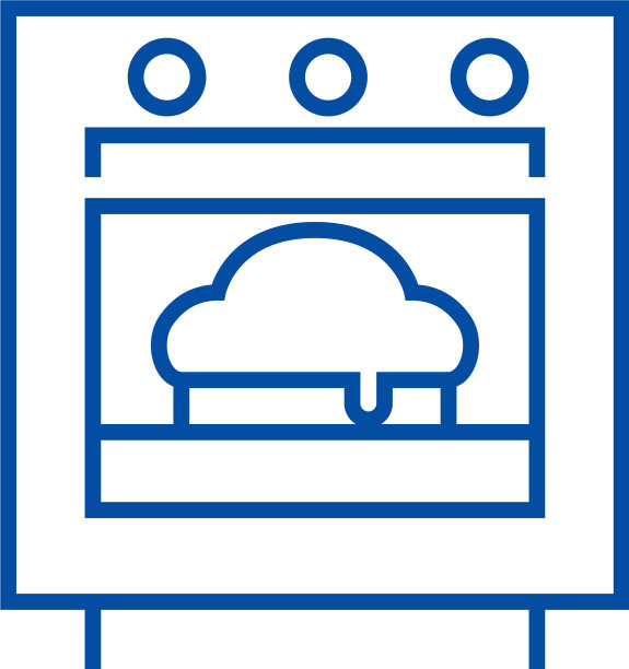 烤饼线图标概念烤饼平面图片下载