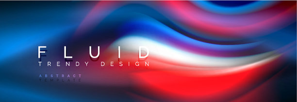 流体颜色混合发光氖气波背景图片下载