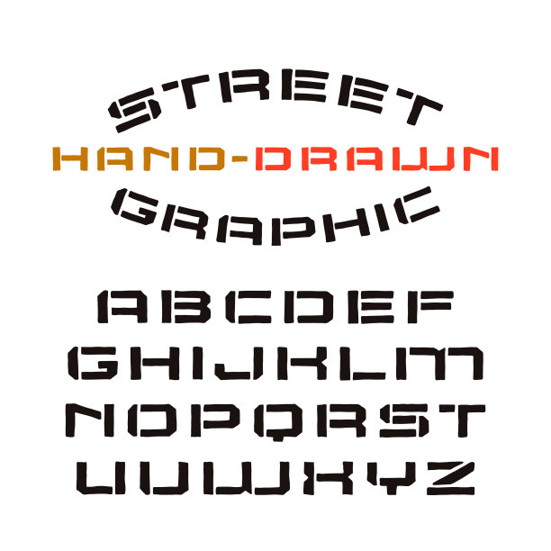 模版的字体图片下载