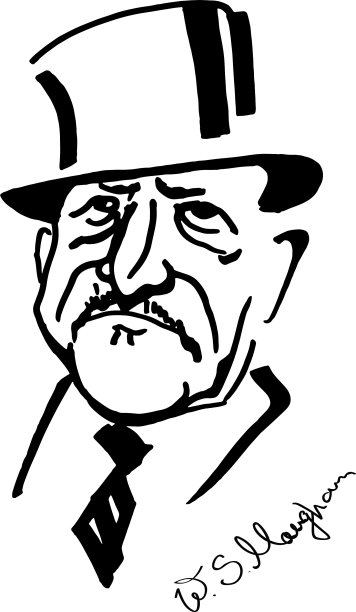 威廉·萨默塞特·毛姆卡通肖像图片下载