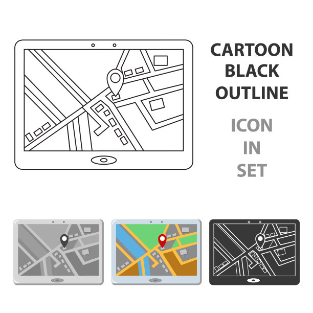 GPS图标的web和移动图片下载