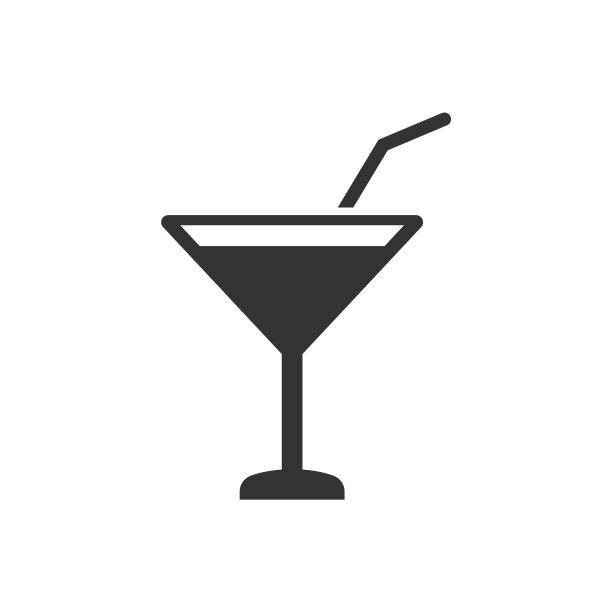 扁平风格酒精鸡尾酒图标图片下载