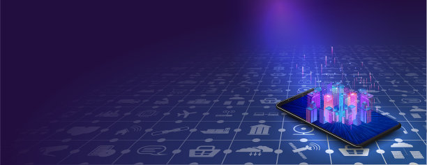 智慧城市和无线通信网络图片下载