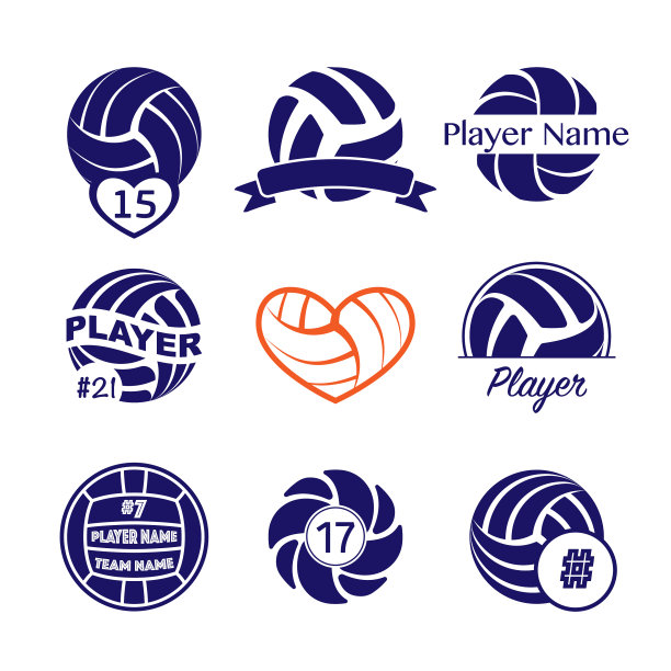 排球轮廓集图片下载