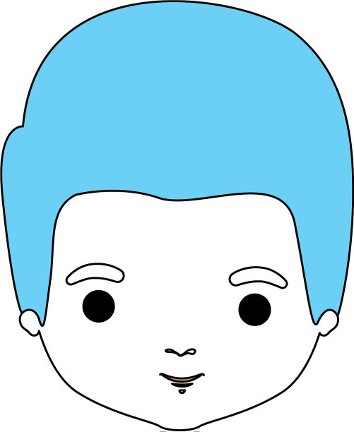 彩色断面剪影漫画特写前面图片下载