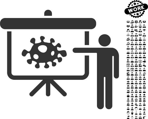 细菌讲座图标与人奖金图片下载