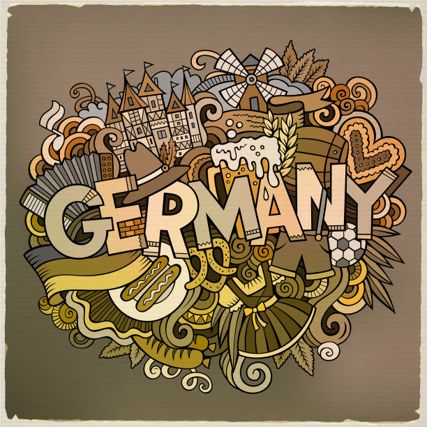 卡通可爱涂鸦德国图片下载