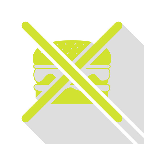 没有汉堡标志梨图标与平风格的阴影图片下载