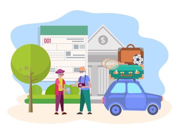 领取养老金的人可以得到一笔旅行的银行贷款图片下载