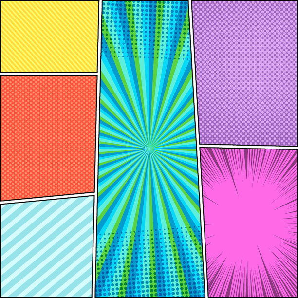 漫画书彩色背景图片下载