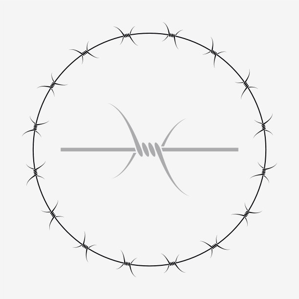 圆形有刺铁丝图片下载