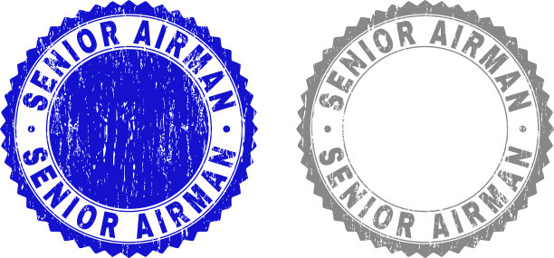 Grunge高级飞行员纹理邮票印章图片下载