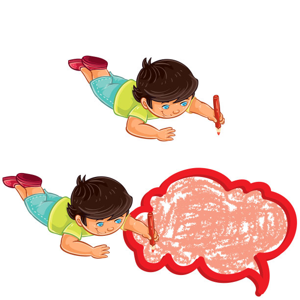 小男孩画了一个泡泡图片下载