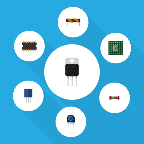 平面图标技术套的插座单元图片下载