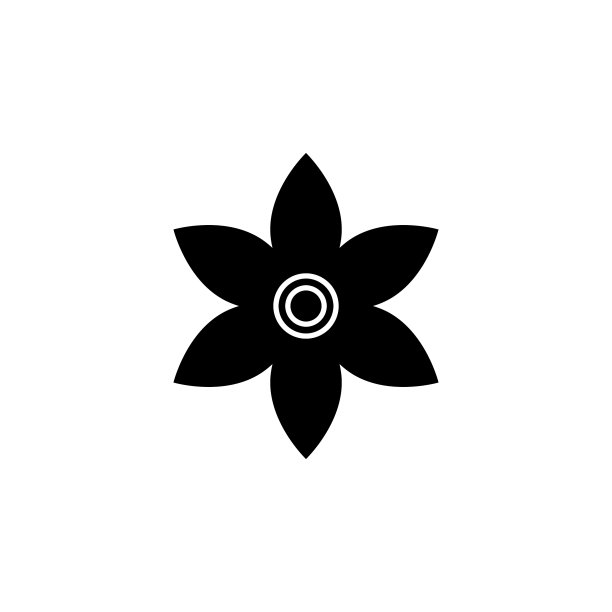 花图标在时尚的平面风格孤立的花图片下载