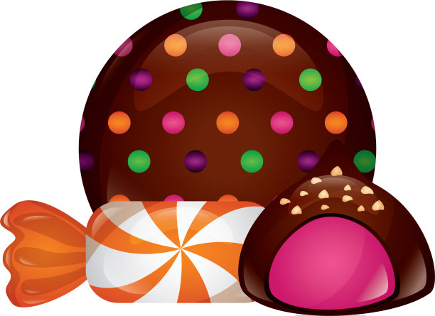 巧克力糖果和填馅薯片图片下载
