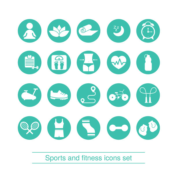健身和运动图标收藏健身和图片下载