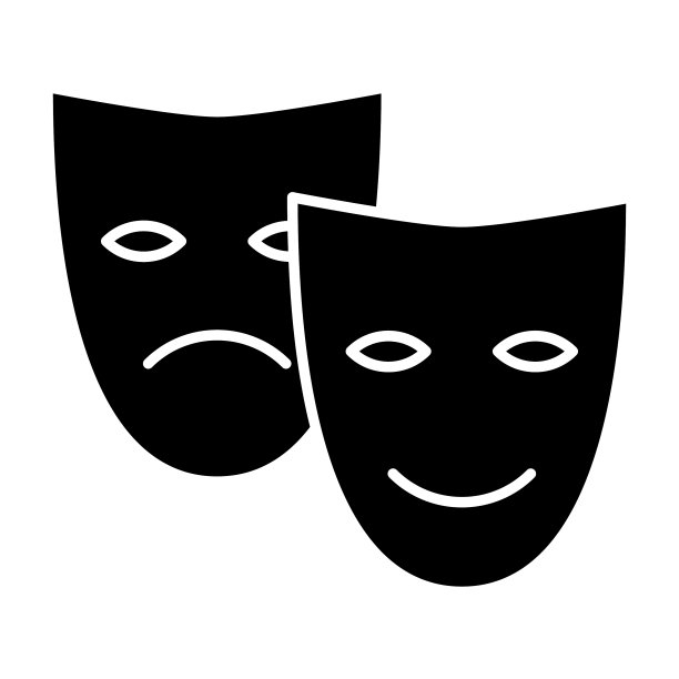 面膜固体图标学校剧场图片下载