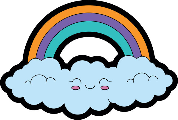 美丽的彩虹卡通图片下载