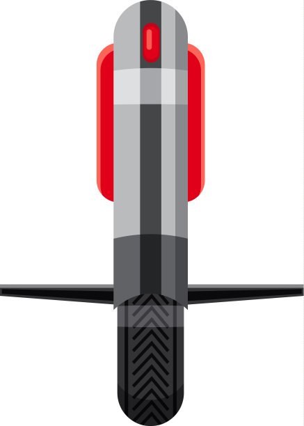 单轮平衡车辆图标卡通风格图片下载