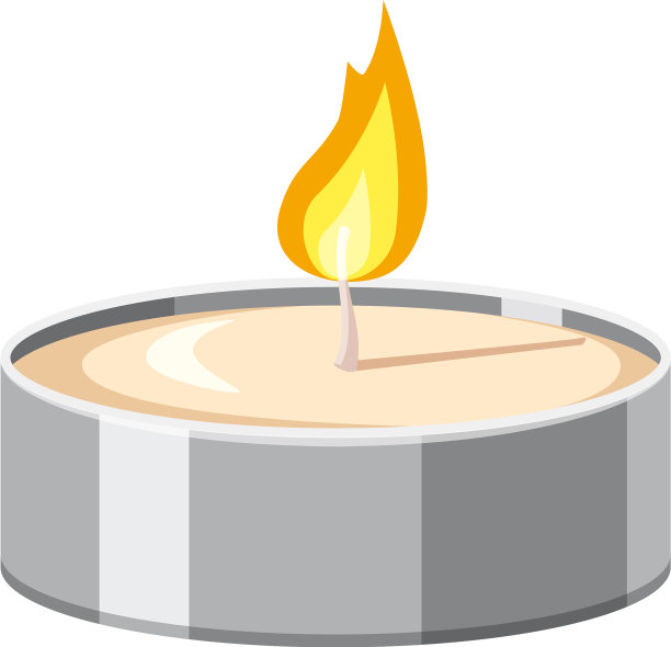 茶蜡烛图标卡通风格图片下载