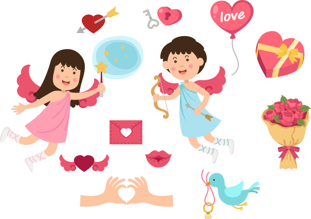 丘比特情人节组图片下载