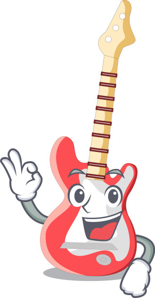 卡通形状的电吉他图片下载