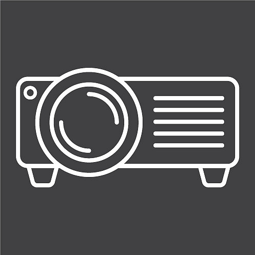 投影仪线图标演示和会议图片下载