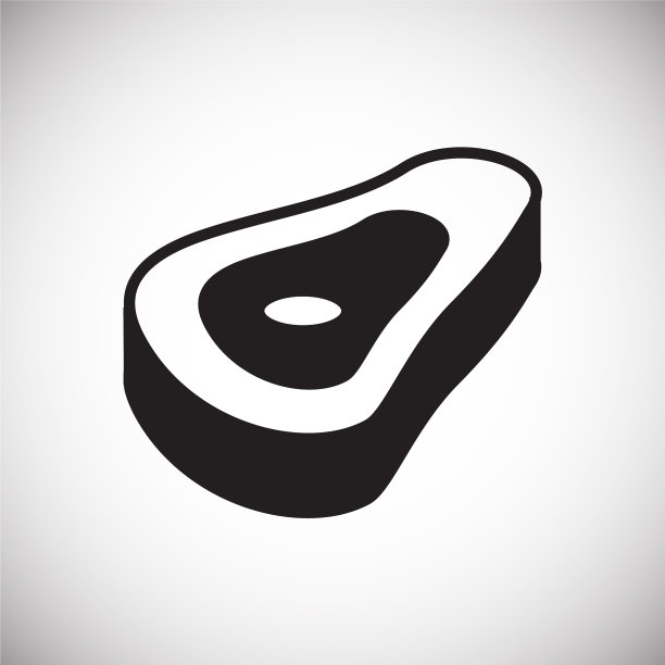 肉类图标在白色背景的图形和网络图片下载