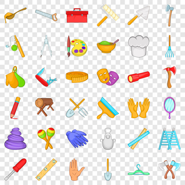 工作图标设置卡通风格图片下载