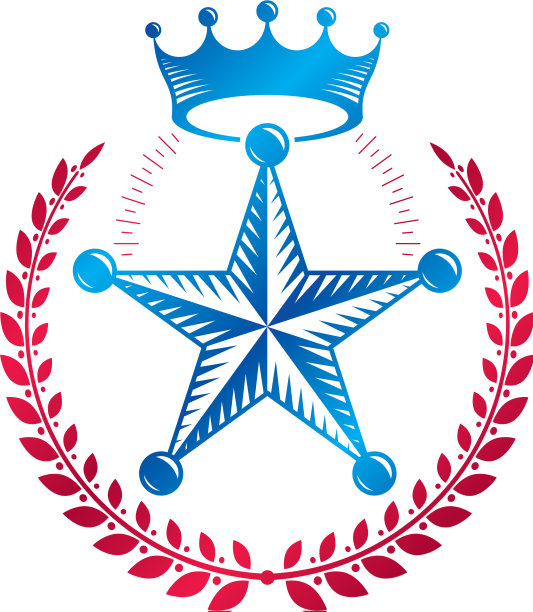 五角星会徽联合主题标志图片下载