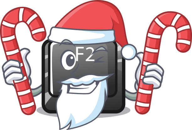 圣诞老人与糖果f2按钮吉祥物电脑图片下载