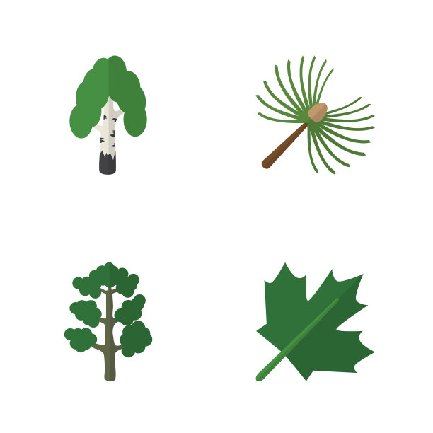 平坦的图标自然森林木材迷迭香图片下载