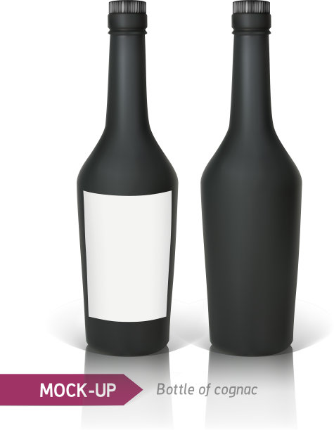黑白兰地酒瓶图片下载