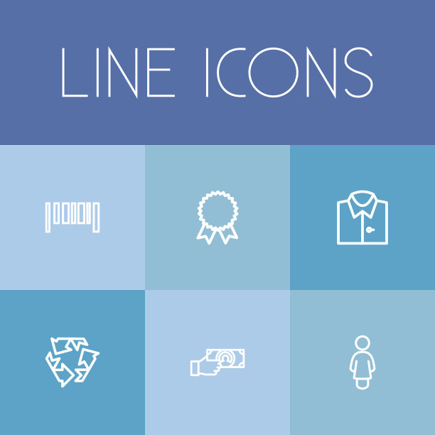 一组6可编辑的业务图标包括符号图片下载