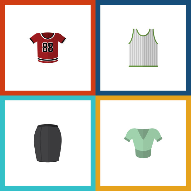 平的图标衣服单背心时尚的服装套装图片下载