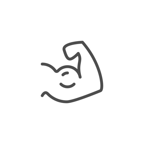 二头肌线条图标图片下载