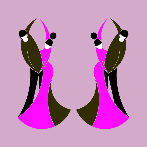 两对男女跳古典舞图片下载