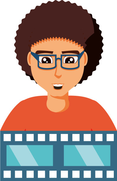 带着录像孤立图标的人图片下载