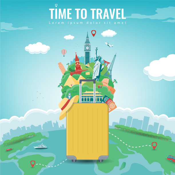 旅游作文与著名的世界地标图片下载