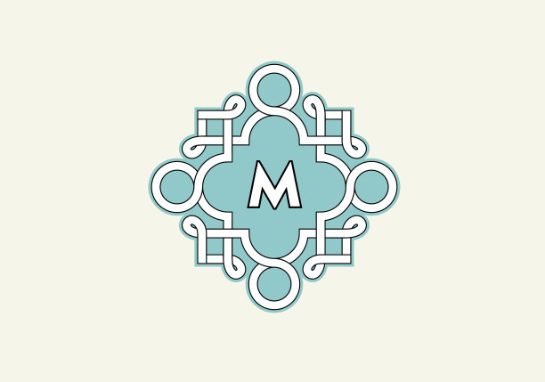 Premium monogram模板为您的标志标志图片下载