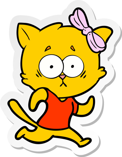 卡通猫贴纸图片下载