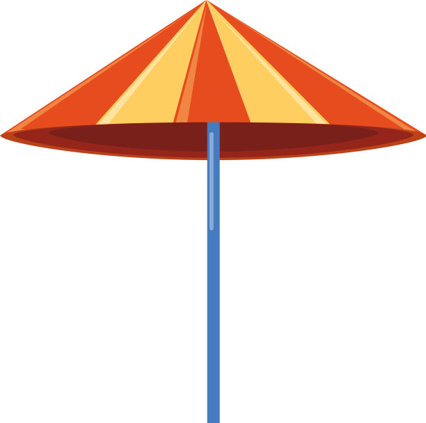 海滩伞孤立图标图片下载