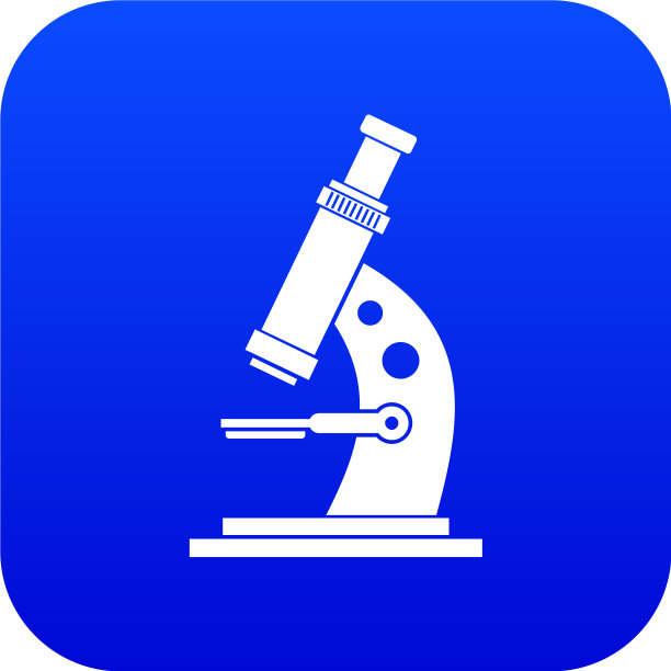 显微镜图标数字蓝图片下载