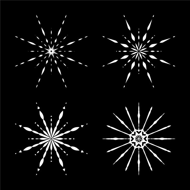 雪花设计为圣诞节设定大纲图片下载